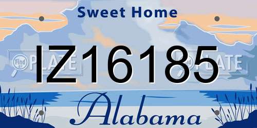 IZ16185 Alabama License Plate