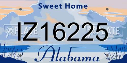 IZ16225 Alabama License Plate