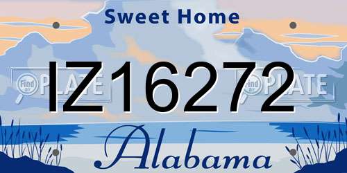 IZ16272 Alabama License Plate