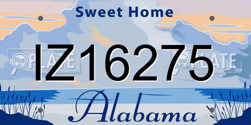 IZ16275 Alabama License Plate