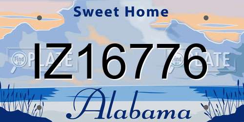 IZ16776 Alabama License Plate