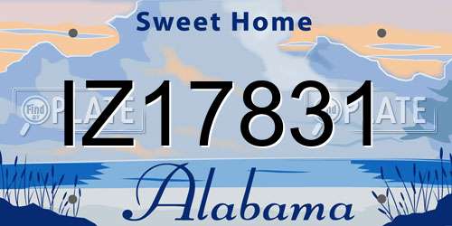 IZ17831 Alabama License Plate