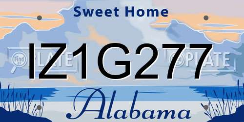 IZ1G277 Alabama License Plate