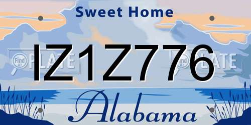 IZ1Z776 Alabama License Plate