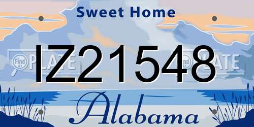 IZ21548 Alabama License Plate