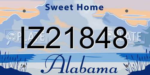 IZ21848 Alabama License Plate