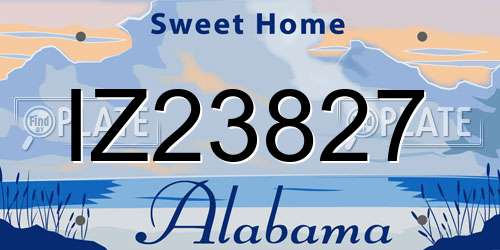 IZ23827 Alabama License Plate