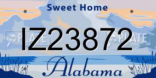 IZ23872 Alabama License Plate