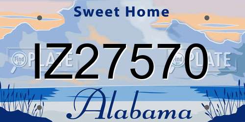 IZ27570 Alabama License Plate