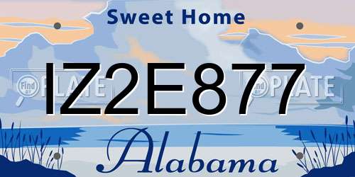 IZ2E877 Alabama License Plate