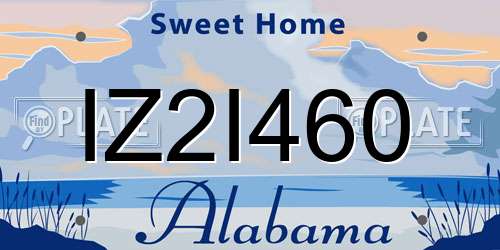 IZ2I460 Alabama License Plate