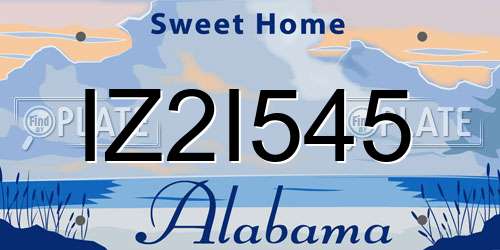 IZ2I545 Alabama License Plate