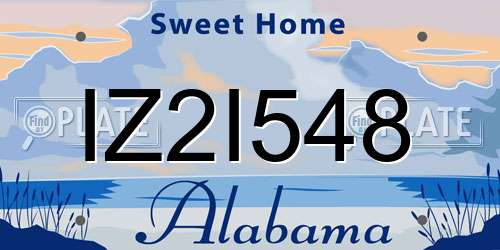 IZ2I548 Alabama License Plate