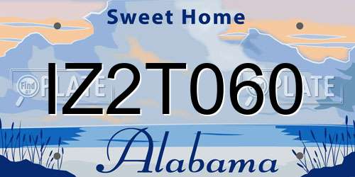 IZ2T060 Alabama License Plate