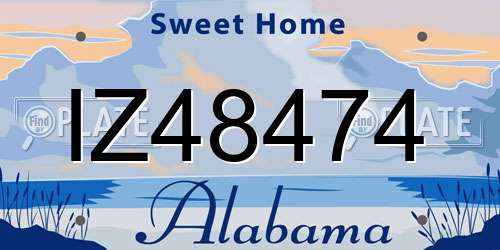 IZ48474 Alabama License Plate