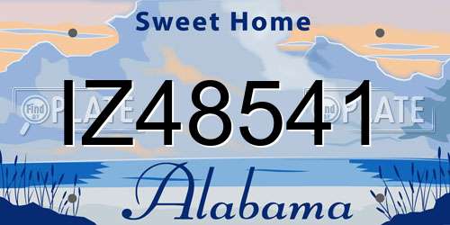 IZ48541 Alabama License Plate