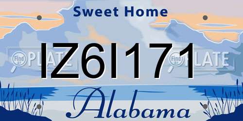 IZ6I171 Alabama License Plate