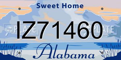 IZ71460 Alabama License Plate