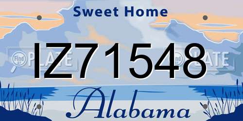 IZ71548 Alabama License Plate
