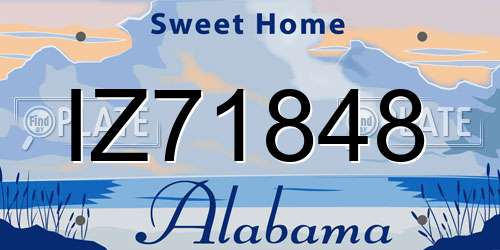 IZ71848 Alabama License Plate