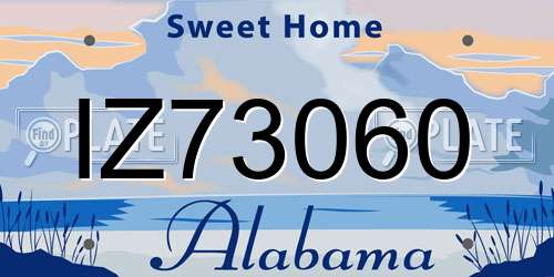 IZ73060 Alabama License Plate