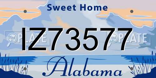 IZ73577 Alabama License Plate