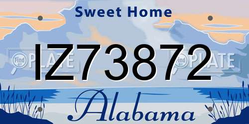 IZ73872 Alabama License Plate