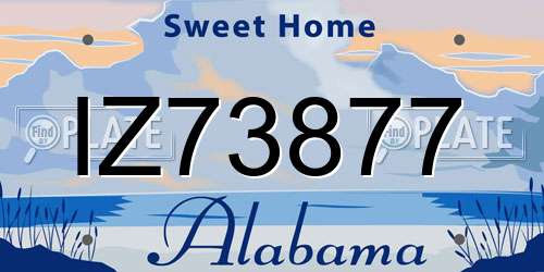 IZ73877 Alabama License Plate