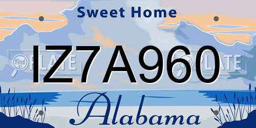 IZ7A960 Alabama License Plate
