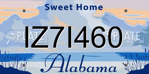 IZ7I460 Alabama License Plate