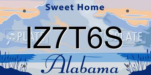 IZ7T6S Alabama License Plate