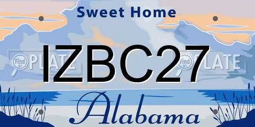 IZBC27 Alabama License Plate