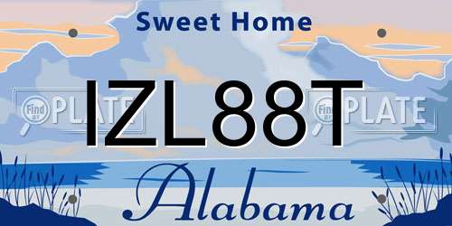 IZL88T Alabama License Plate