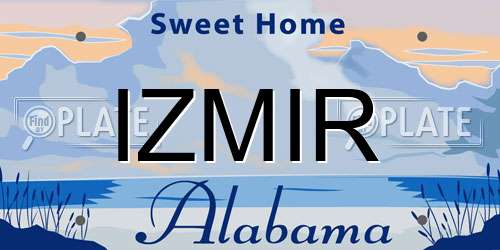 IZMIR Alabama License Plate