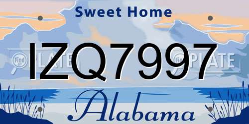 IZQ7997 Alabama License Plate