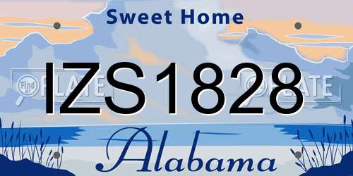 IZS1828 Alabama License Plate