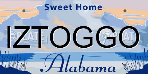 IZTOGGO Alabama License Plate