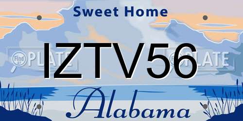 IZTV56 Alabama License Plate