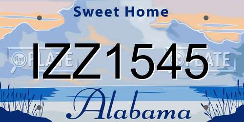 IZZ1545 Alabama License Plate