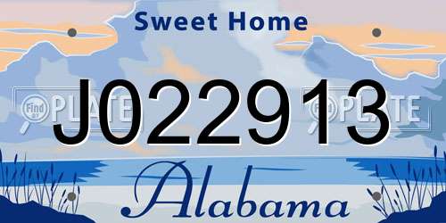 J022913 Alabama License Plate