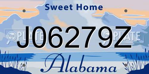 J06279Z Alabama License Plate