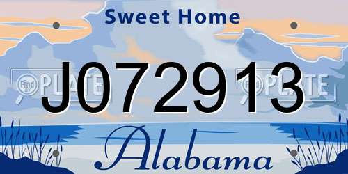 J072913 Alabama License Plate