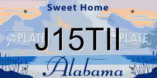 J15TII Alabama License Plate
