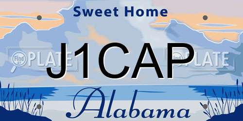 J1CAP Alabama License Plate