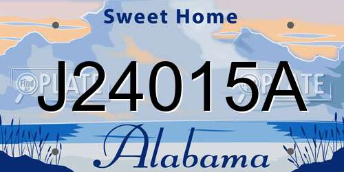 J24015A Alabama License Plate