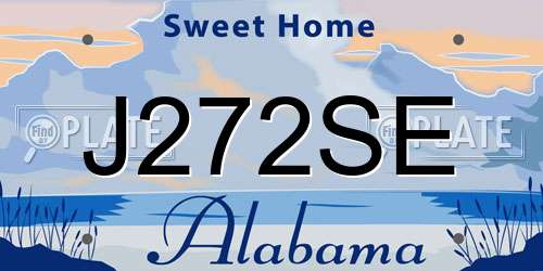 J272SE Alabama License Plate