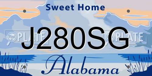 J280SG Alabama License Plate