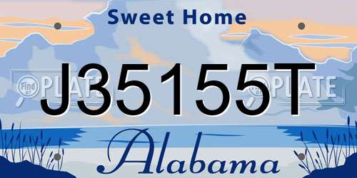 J35155T Alabama License Plate