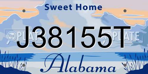 J38155T Alabama License Plate