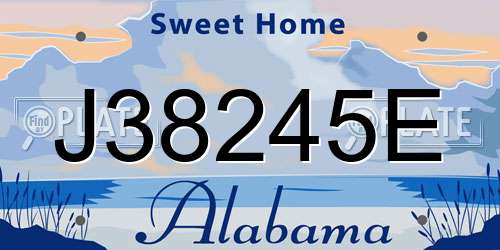 J38245E Alabama License Plate